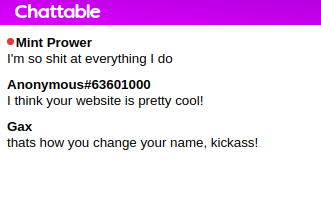 guest book screenshot